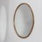 French Brass Oval Mid-Century Mirror 1