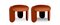 Tabourets Orange Glazy par Royal Stranger, Set de 2 1