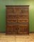 Antique Country Livery Cupboard in Carved Oak 1