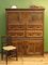 Antique Country Livery Cupboard in Carved Oak 2