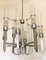 Glass & Steel Chandelier by Sciolari, 1970s 4