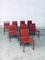 Modern Italian Leather Dining Chairs, 1980s, Set of 8, Image 32