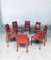 Modern Italian Leather Dining Chairs, 1980s, Set of 8 19