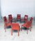 Modern Italian Leather Dining Chairs, 1980s, Set of 8, Image 19