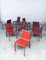 Modern Italian Leather Dining Chairs, 1980s, Set of 8, Image 1