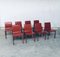 Modern Italian Leather Dining Chairs, 1980s, Set of 8 16