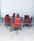 Moderne italienische Esszimmerstühle aus Leder, 1980er, 8er Set 20