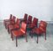 Modern Italian Leather Dining Chairs, 1980s, Set of 8 22