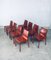 Modern Italian Leather Dining Chairs, 1980s, Set of 8 23