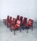 Moderne italienische Esszimmerstühle aus Leder, 1980er, 8er Set 25