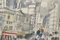 Mel Fowler, London Street Scene Painting, 20th-Century, Watercolor, Framed, Image 4
