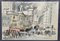 Mel Fowler, London Street Scene Painting, 20th-Century, Watercolor, Framed 2