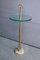 Italian Side Table in Brass and Glass, 1950s 1