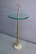 Italian Side Table in Brass and Glass, 1950s, Image 1