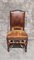 Antique Dining Chairs in Hand Carved Oak and Distressed Leather, Set of 9 16