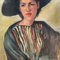 Marie Palmers de Terlamen, Porträt einer Dame, 1930er, Pastell auf Karton 7