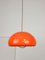 Space-Age Orange Pendant Lamp in Acrylic and Metal, 1970s 1