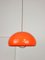 Space-Age Orange Pendant Lamp in Acrylic and Metal, 1970s, Image 1