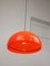 Lámpara colgante era espacial naranja de acrílico y metal, años 70, Imagen 6