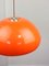 Lámpara colgante era espacial naranja de acrílico y metal, años 70, Imagen 4