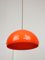 Space-Age Orange Pendant Lamp in Acrylic and Metal, 1970s 2