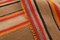 Kilim Rug in Wool with Striped Pattern, Image 13