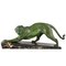 Plagnet, Art Deco Sculpture of a Panther, Marble 1