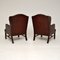 Swedish Leather Wing Back Armchairs, 1930s, Set of 2 8