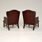 Swedish Leather Wing Back Armchairs, 1930s, Set of 2, Image 8