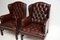 Swedish Leather Wing Back Armchairs, 1930s, Set of 2 5