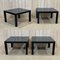 Side Tables in Matte Blackck Sycamore & Maple, 1970s, Set of 2 3