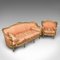Vintage French Sofa and Armchair in the style of Louis XV, Set of 3 8