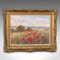 English Painting of Poppy Field, Late 20th-Century, Oil on Canvas, Framed 1