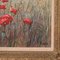 English Painting of Poppy Field, Late 20th-Century, Oil on Canvas, Framed 8