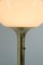 Brass and Opaline Glass Large Floor Lamp, 1970s 9