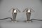 Lampes de Bureau Bauhaus en Argent, 1930s, Set de 2 2