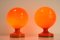 All Glass Orange Table Lamp by Valasske Mezirici, 1970s 11