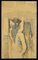 Ludovico Mosconi, Disegno astratto, Tecnica mista su carta, Incorniciato, Immagine 1
