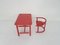 Swedish Anna Red Kids Chair & Desk by Karin Mobring for Ikea, 1963, Set of 2 8