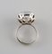Vintage Swedish Silversmith Ring in Sterling Silver with Mountain Crystal 3