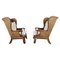 Wicker Wingback Armchairs, 1950s, Set of 2 1