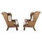 Wicker Wingback Armchairs, 1950s, Set of 2, Image 1