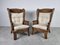 Wicker Wingback Armchairs, 1950s, Set of 2 3