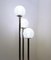 Metal and Murano Glass Floor Lamp with Travertine Feet by Vignelli for Venini 7