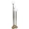 Metal and Murano Glass Floor Lamp with Travertine Feet by Vignelli for Venini, Image 1