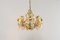 Large German Pendant in Brass and Crystal Glass from Sische, 1970s 8