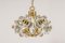 Large German Pendant in Brass and Crystal Glass from Sische, 1970s 3