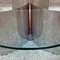 Italian Modern Coffee Table with Oval Glass Top and Curved Steel Base, 1970s, Image 10