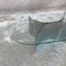 Italian Modern Coffee Table with Oval Glass Top and Curved Steel Base, 1970s 5