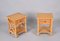Mid-Century Modern Italian Bamboo Rattan and Wood Bedside Tables, 1980s, Set of 2 9